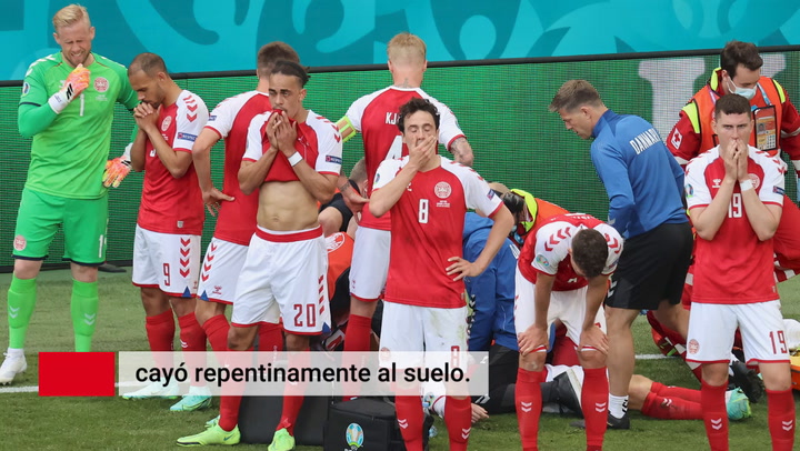 La Eurocopa vive un momento angustioso con el desplome de Eriksen en pleno partido La Eurocopa vive un momento angustioso con el desplome de Eriksen en pleno partido