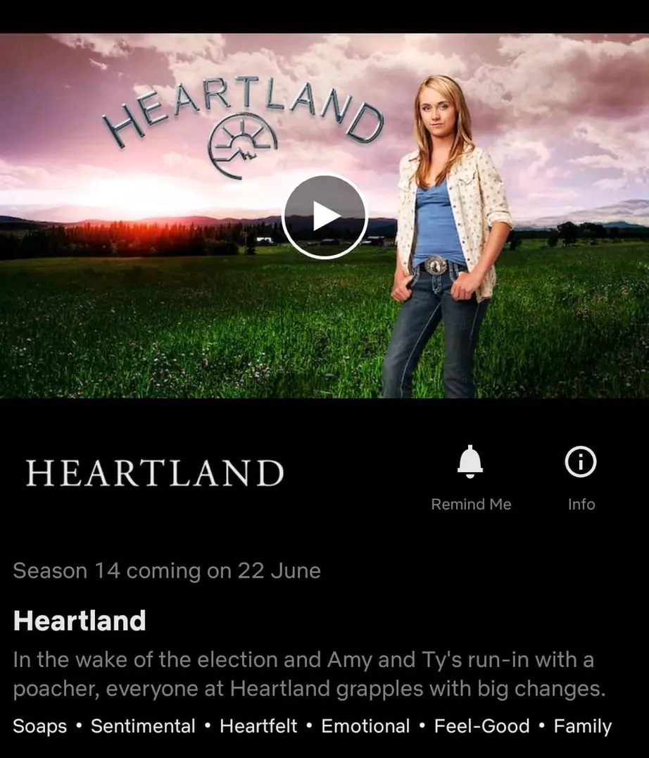 heartland temporada 14 netflix uk fecha