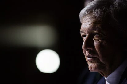 El presidente de México Andrés Manuel López Obrador durante una conferencia de prensa. 