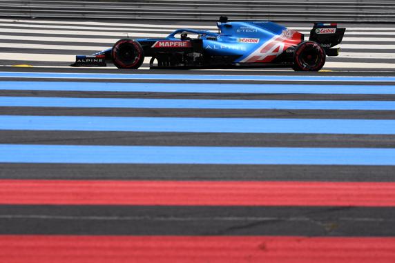 Fernando Alonso, en el GP de Francia de F1 2021
