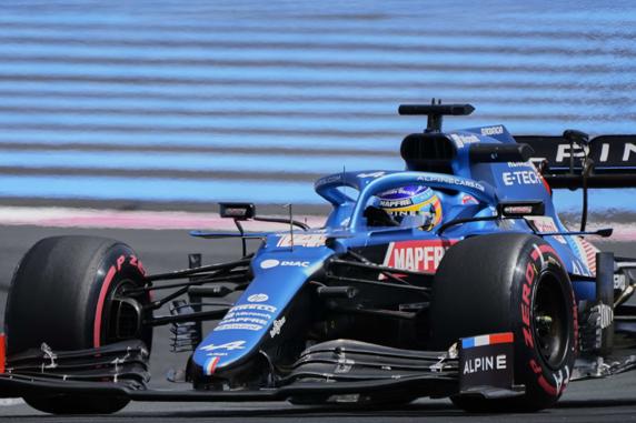 Alonso, en Francia con su Alpine