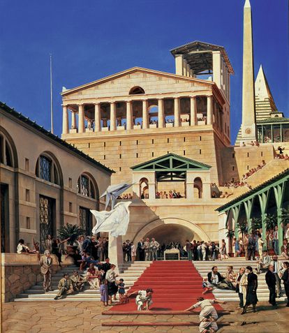 'Inauguración de Atlantis’, un óleo de Carl Laubin.