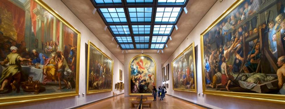 La sala de pinturas del siglo XVII del Museo de Bellas Artes de Lyon, en el Palacio de San Pedro.