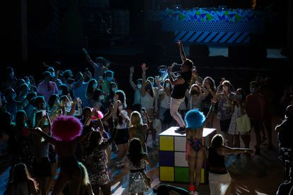 Actuación en la fiesta del Hard Rock de Ibiza.