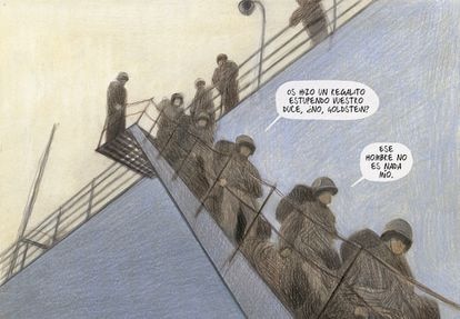 Una viñeta de 'Rhapsody in Blue', de Andrea Serio.
