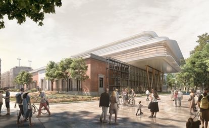 Recreación de la ampliación del Museo de Bellas Artes de Bilbao.