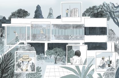 Una página de 'Eileen Gray. Una casa bajo el sol', de Charlotte Malterre-Barthes y Zosia Dzierżawska, editado por Aloha.