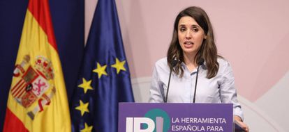 La ministra de Igualdad, Irene Montero, interviene en un acto el pasado 16 de junio.
