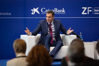 El presidente del Gobierno, Pedro Sánchez, interviene en la clausura de la tercera sesión de la XXXVI reunión del Círculo de Economía, el pasado 18 de junio, en Barcelona.