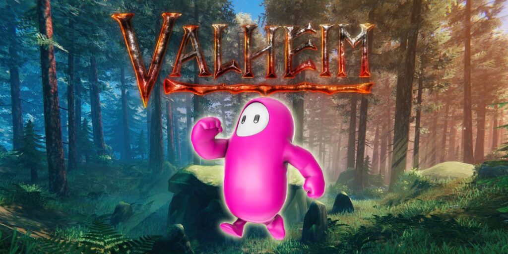 Jugador de Valheim construye una pista de obstáculos al estilo de los chicos de otoño