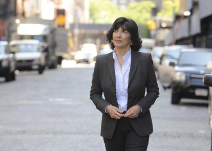 La periodista Christiane Amanpour durante una sesión en Nueva York.