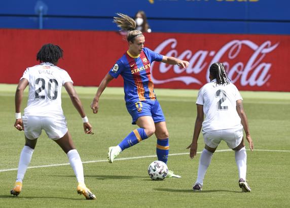 Alexia Putellas, en una acción del partido de la liga Iberdrola entre el FC Barcelona y el Madrid CFC
