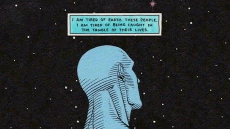 Watchmen Doctor Manhattan Meme Soy un neumático de la tierra Estas personas Watchmen Doctor Manhattan Meme Soy un neumático de la tierra Estas personas