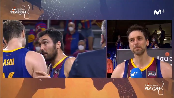 Un Gasol emocionado explica como ha sido la sensación de ganar la liga contra el Madrid