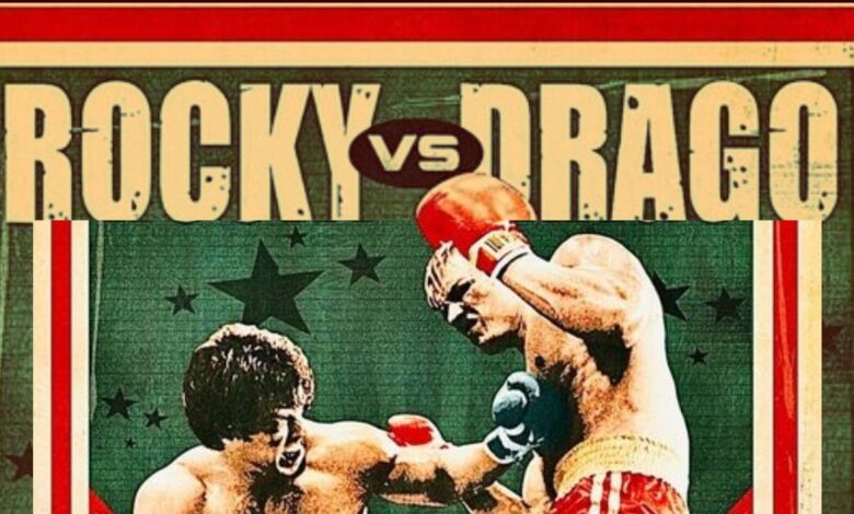 Póster Rocky Battles Ivan Drago en New Rocky 4 Director's Cut