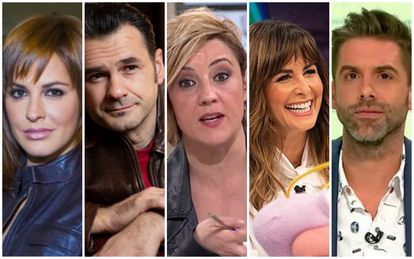 Desde la izquierda, Mamen Mendizábal, Iñaki López, Cristina Pardo, Nuria Roca y José Yélamo.