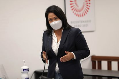 Keiko Fujimori durante la audiencia de este lunes, en Lima.
