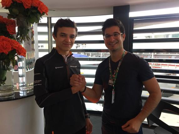 Lando Norris atendió a MD en el hospitality de McLaren en el GP de España de F1 de 2018