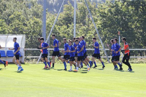 La plantilla correteando en el Z6