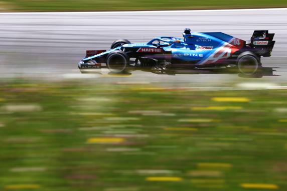 Fernando Alonso, con su Alpine