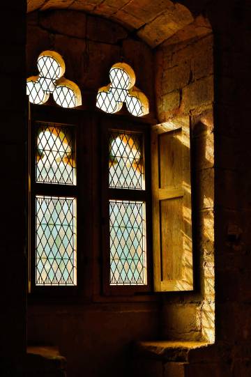 Interior del castillo de Arques (Francia), en Occitania.