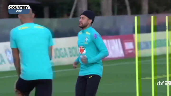 Entrenamiento de Brasil antes de la final de la Copa