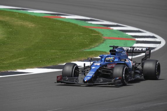 Fernando Alonso, en el GP de Gran Bretaña de F1 2021