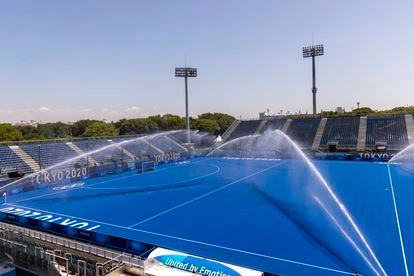 Vista general del estadio de hockey Oi antes de una sesión de entrenamiento.