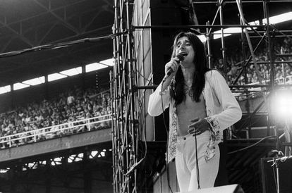 Steve Perry en un concierto de Journey en Chicago, en agosto de 1979.