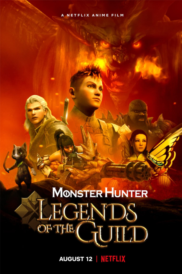 anime-movie-monster-hunter-legends-of-the-guild-is-coming-to-netflix-in-august-2021-poster película de anime monster hunter legends of the guild llegará a netflix en agosto de 2021 póster