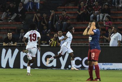 Linda Caicedo, del América, celebra su gol ante el Medellín en la final del 2019.