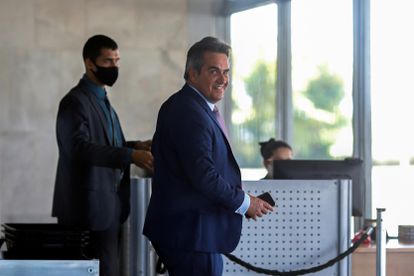 El senador Ciro Nogueira, este martes en Brasilia tras reunirse con Bolsonaro y aceptar el ministerio de la Casa Civil.