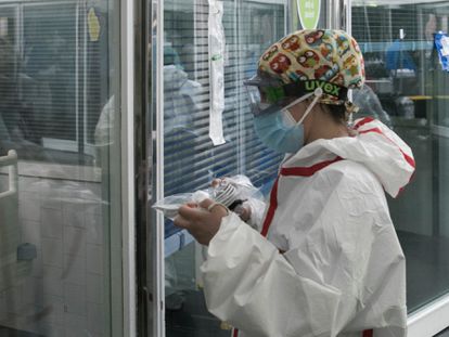 La UCI para enfermos de covid del Hospital del Mar de Barcelona, en una imagen de archivo.