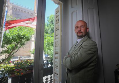 Janis Sarts, el 5 de julio de 2021 en la Embajada de Letonia en Madrid.