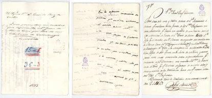 Documento histórico de la permuta del cuadro de Caravaggio por Alonso Cano.