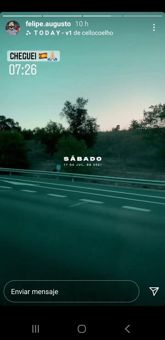 Felipe Augusto Monteiro ya está en Madrid para seguir con su recuperación.