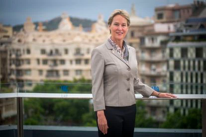 La científica Frances Arnold, retratada antes de la entrevista, en Barcelona.