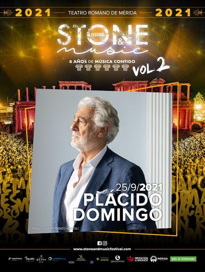 Cartel del festival en el que iba a participar Plácido Domingo.