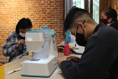 Algunos participantes del programa Aspa, en uno de los talleres de formación.