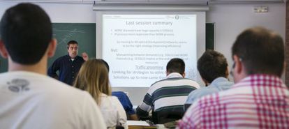 Una clase impartida en inglés en la Universidad Politécnica de Cataluña (UPC).