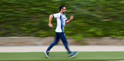 García Bragado, entrenándose en el CAR de Sant Cugat.