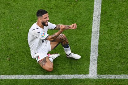 Lorenzo Insigne celebra su gol contra Bélgica en los cuartos de la Eurocopa.