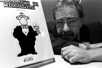 Carlos Romeu, autor del cómic 'Historias de Miguelito', en octubre de 1997.