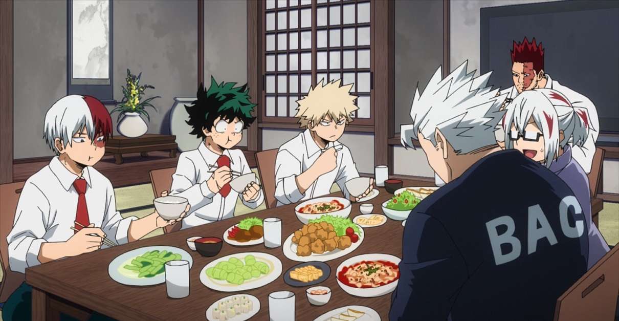 Cena familiar de My Hero Academia