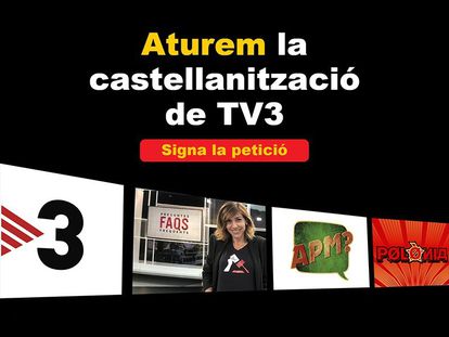 Imagen de la campaña contra el uso del castellano den TV3.