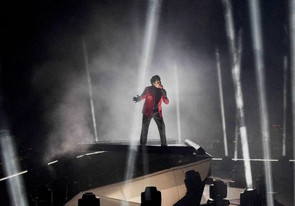 The Weeknd, en una actuación en los premios MTV Video Music Awards, en agosto de 2020 en Nueva York.