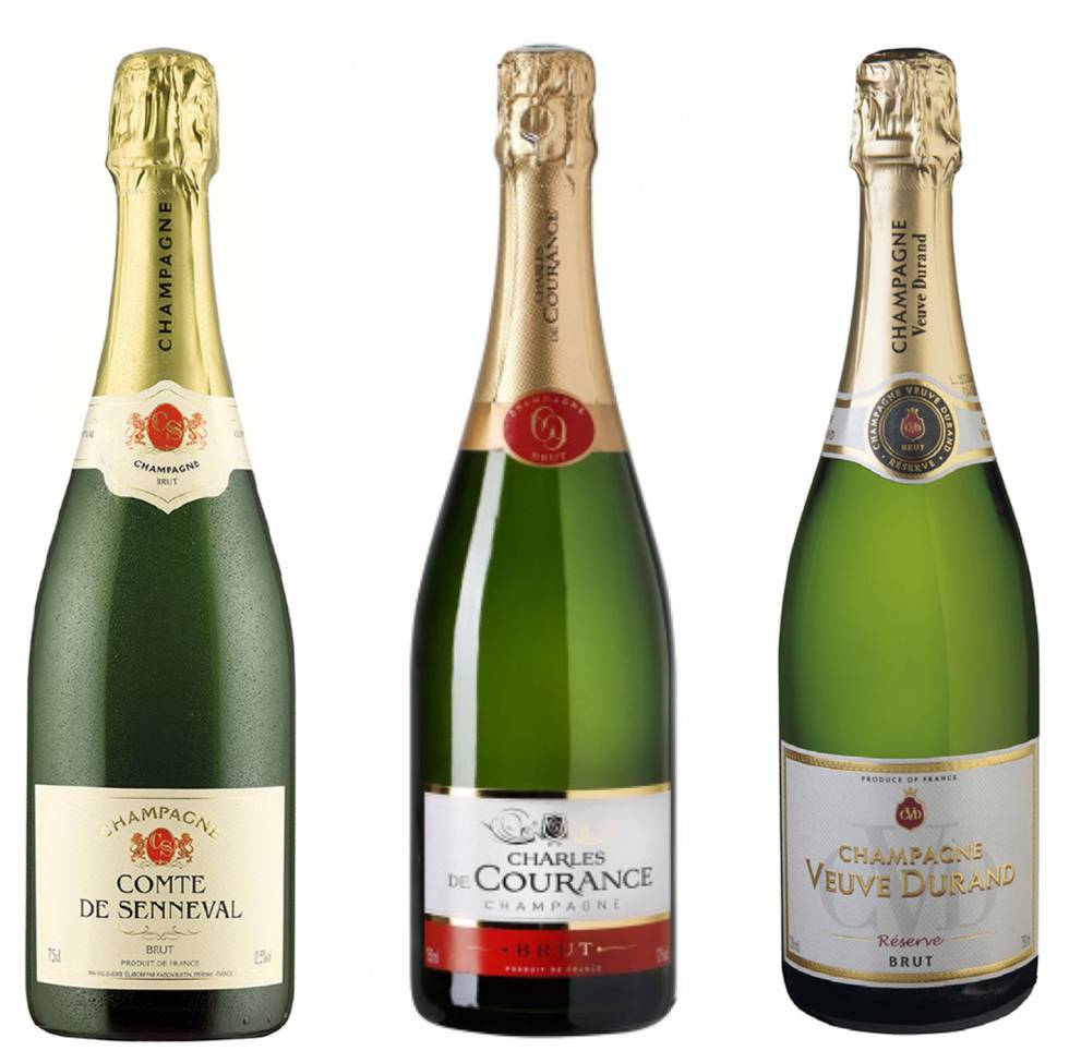 Comte de Senneval (Lidl), Charles de Courance (Carrefour) y Veuve Durand (Aldi).