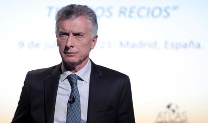 El expresidente de Argentina Mauricio Macri, en Madrid el 9 de julio.