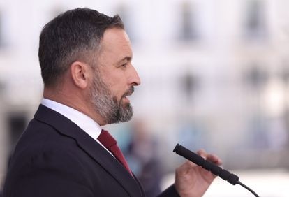 El presidente de Vox, Santiago Abascal, el pasado día 21 en el Congreso