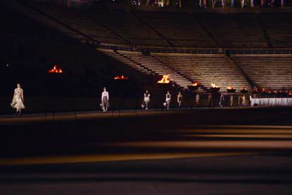 Desfile en el templo del olimpismo